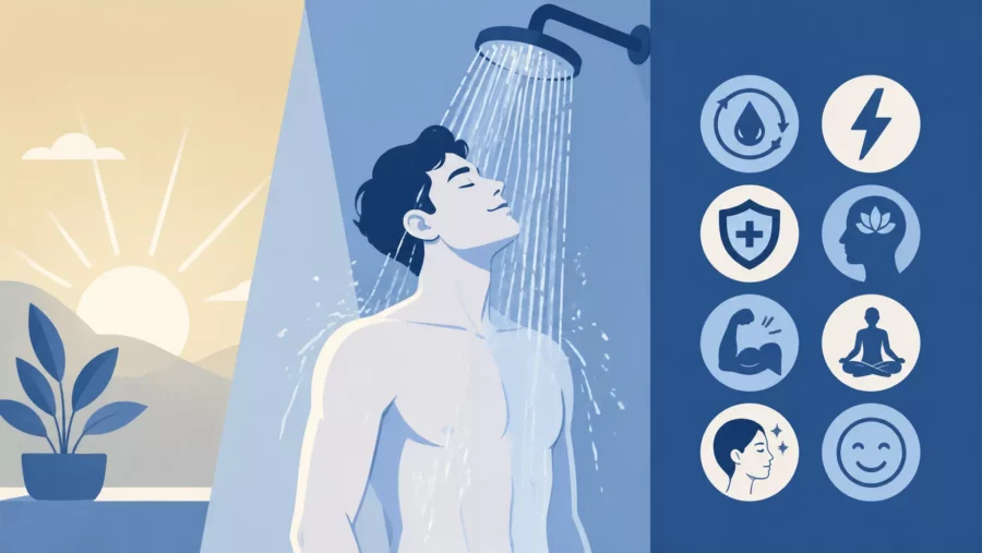 Água fria pelo corpo abaixo