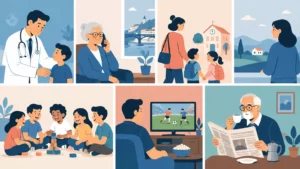 O meu tio é médico e ajuda muitas pessoas doentes