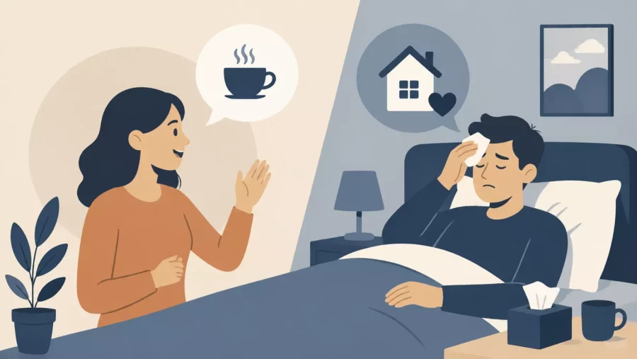 É melhor ficar em casa a descansar
