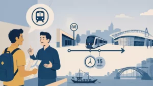 O mais fácil é ir de metro