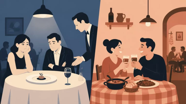 Não gosto de restaurantes chiques