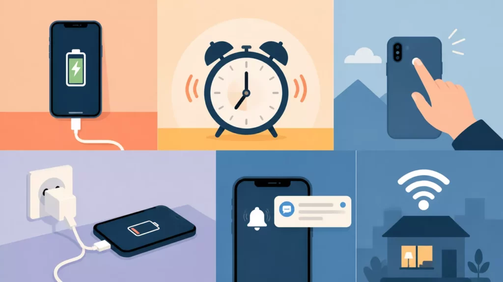 O telemóvel começa a carregar
